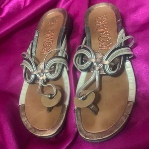Romika sandals size 37 (6.5) hardly worn. Very comfortable. Metallic colours
